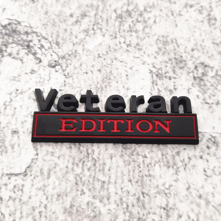Insignia adhesiva de metal para automóvil de edición Veteran