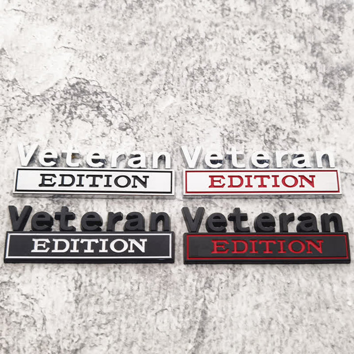 Insignia adhesiva de metal para automóvil de edición Veteran