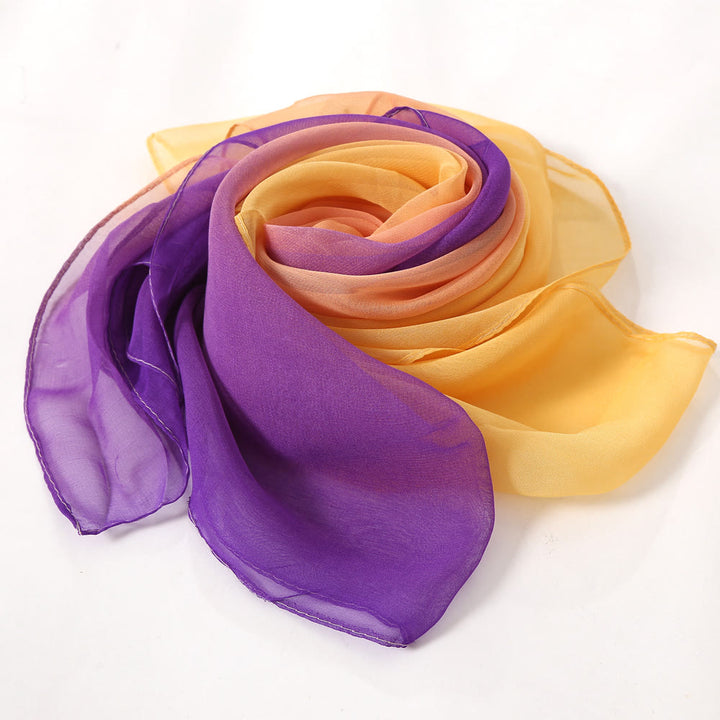 Bufanda fina de verano con protección solar y suave de color sólido para mujer