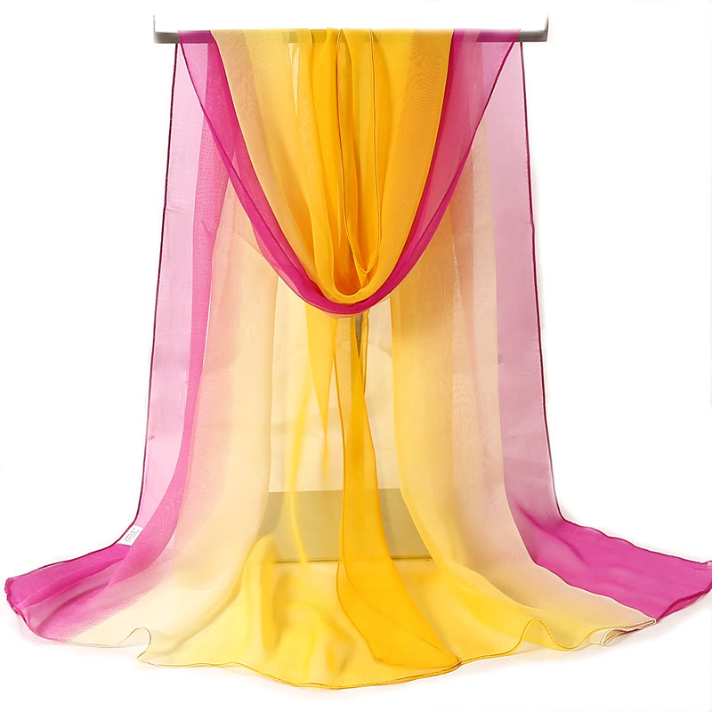 Bufanda fina de verano con protección solar y suave de color sólido para mujer