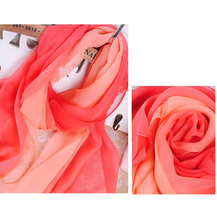 Bufanda fina de verano con protección solar y suave de color sólido para mujer