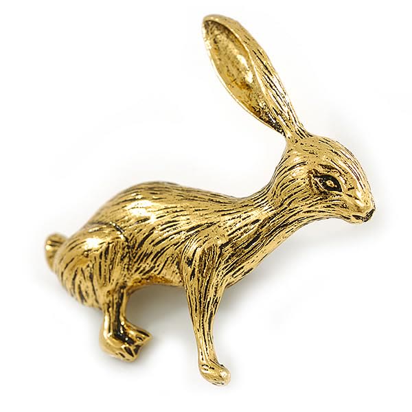 Broche de conejo y ángel barroco, accesorios para camisas dorados