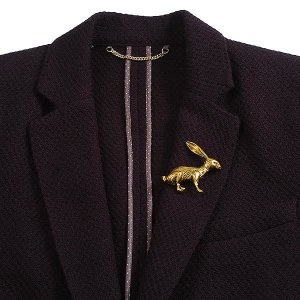 Broche de conejo y ángel barroco, accesorios para camisas dorados