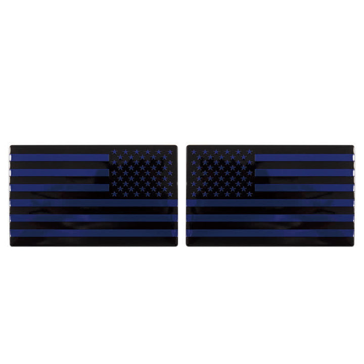 2 pegatinas de metal con la bandera estadounidense para coche