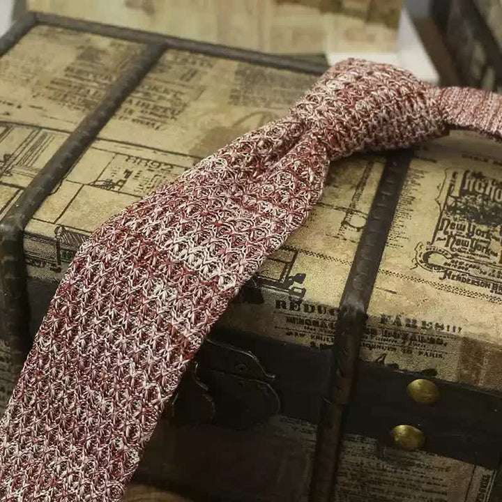Corbata de punto de color oscuro jaspeado para hombre