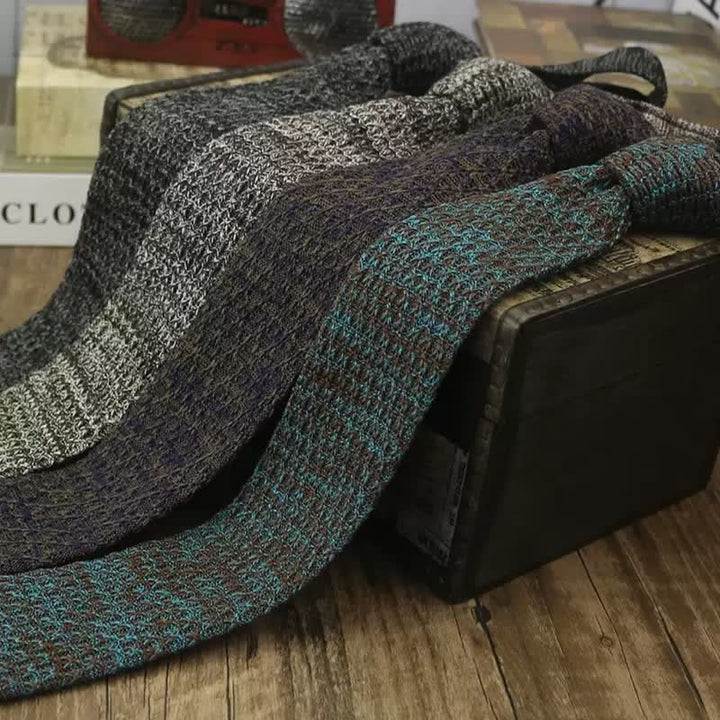 Corbata de punto de color oscuro jaspeado para hombre