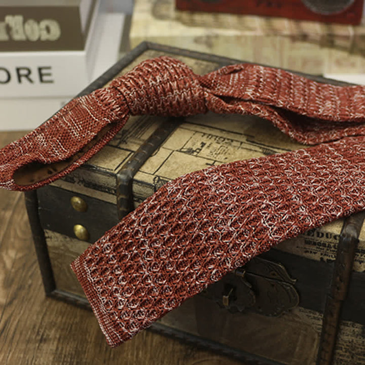 Corbata de punto de color oscuro jaspeado para hombre