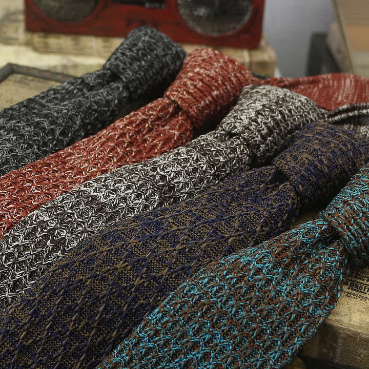 Corbata de punto de color oscuro jaspeado para hombre