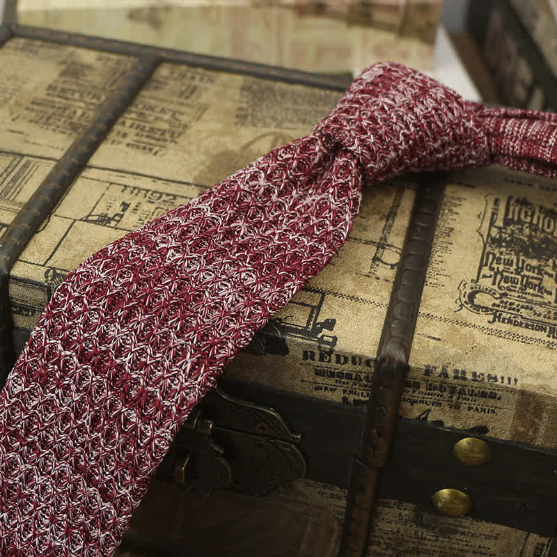 Corbata de punto de color oscuro jaspeado para hombre