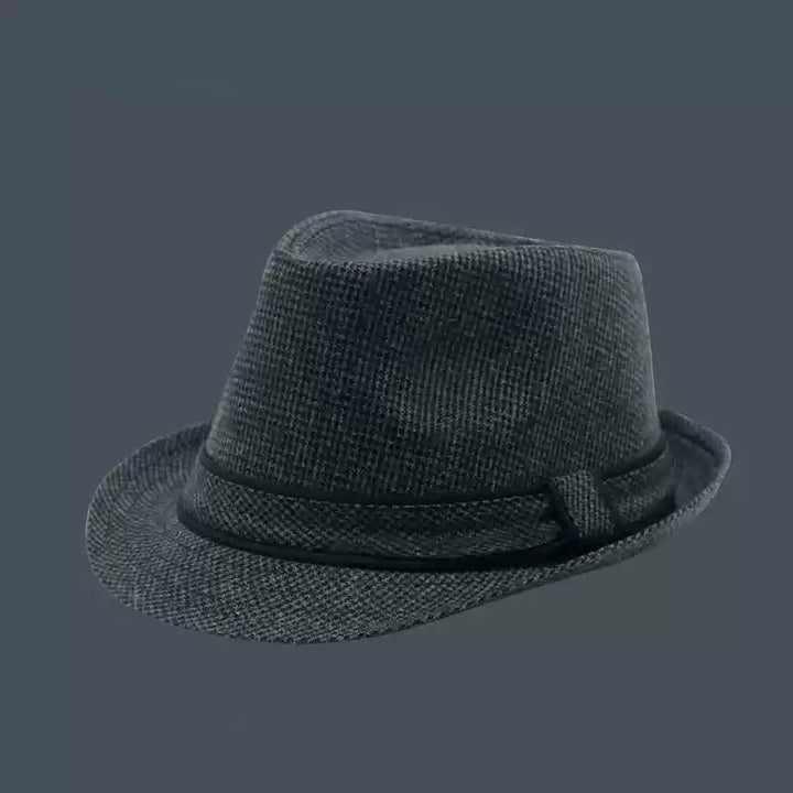Sombrero Fedora de verano con estampado de pata de gallo y cuadros escoceses británicos para hombre