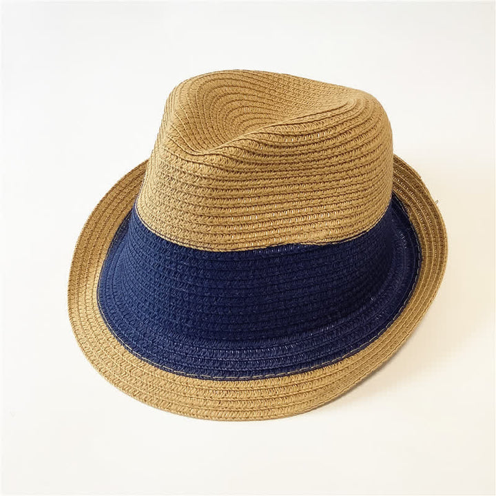 Sombrero Fedora de paja divertido de verano con colores a juego