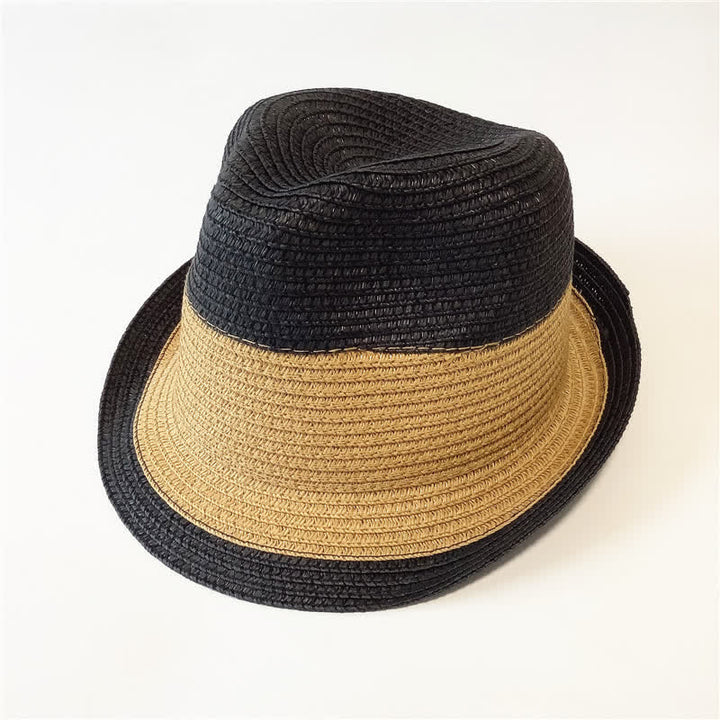 Sombrero Fedora de paja divertido de verano con colores a juego