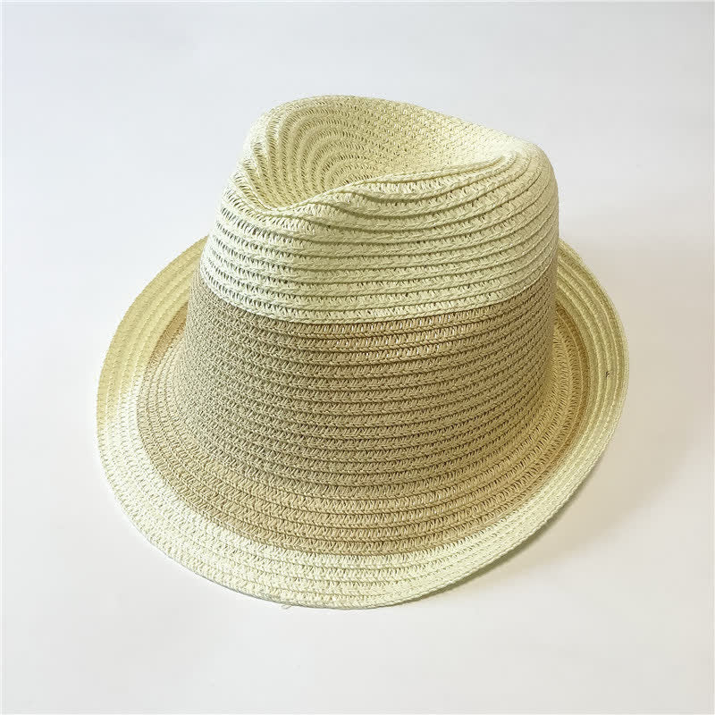Sombrero Fedora de paja divertido de verano con colores a juego