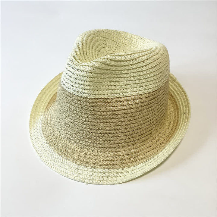 Sombrero Fedora de paja divertido de verano con colores a juego