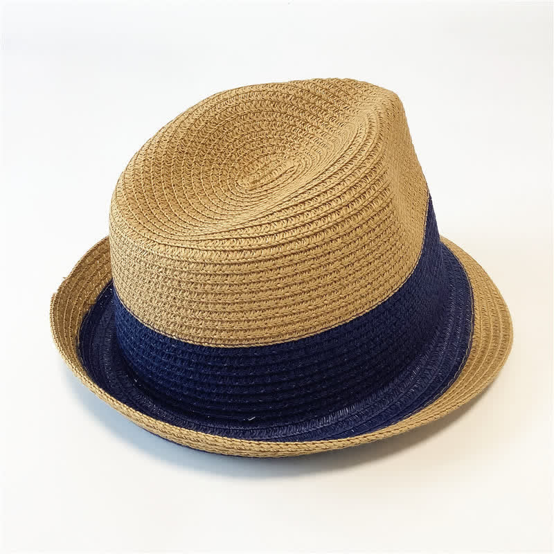 Sombrero Fedora de paja divertido de verano con colores a juego