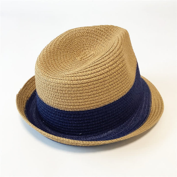 Sombrero Fedora de paja divertido de verano con colores a juego