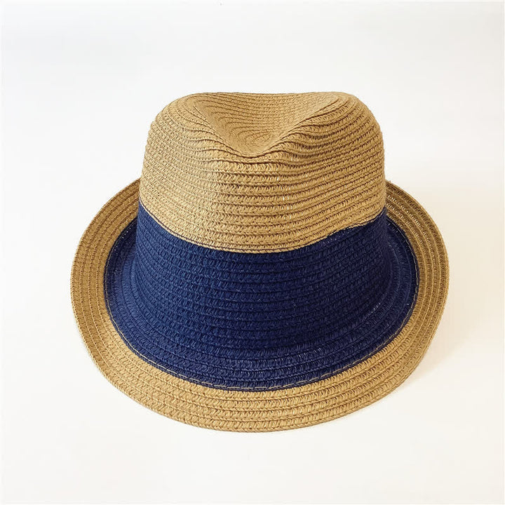 Sombrero Fedora de paja divertido de verano con colores a juego