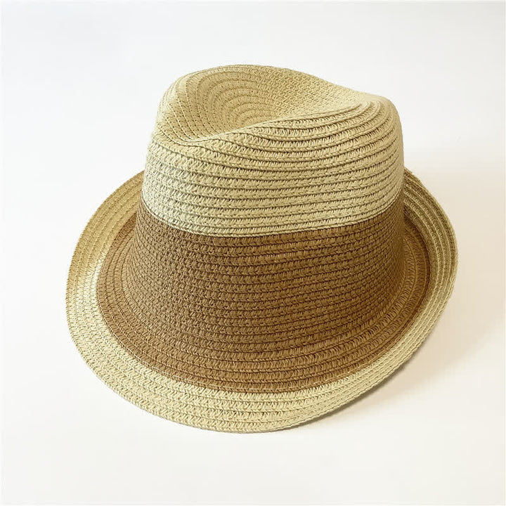 Sombrero Fedora de paja divertido de verano con colores a juego
