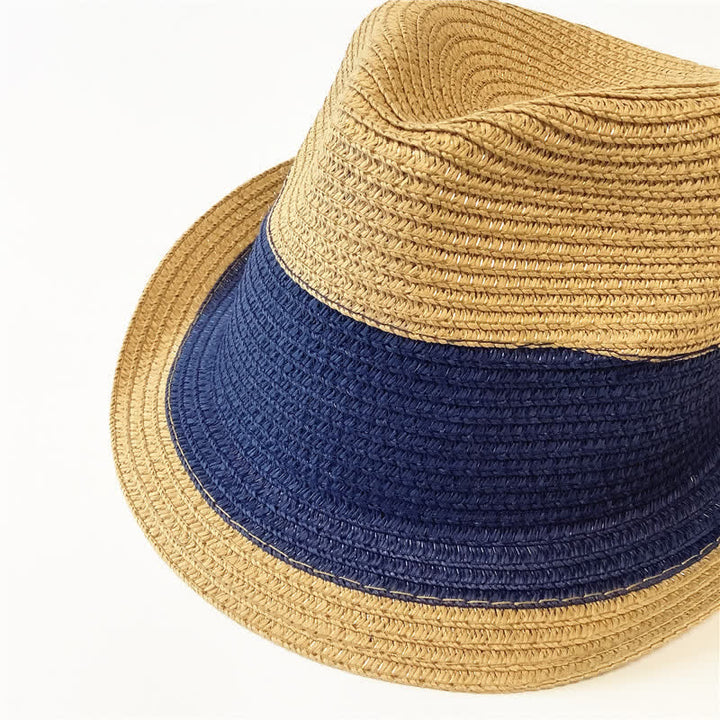 Sombrero Fedora de paja divertido de verano con colores a juego