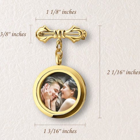 Personaliza tu broche de lazo con foto Broche de metal conmemorativo