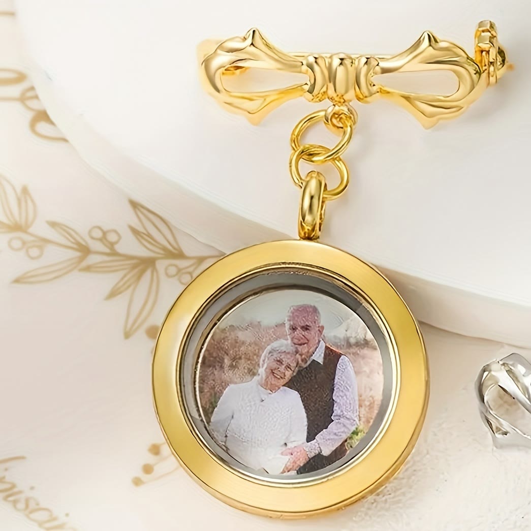Personaliza tu broche de lazo con foto Broche de metal conmemorativo