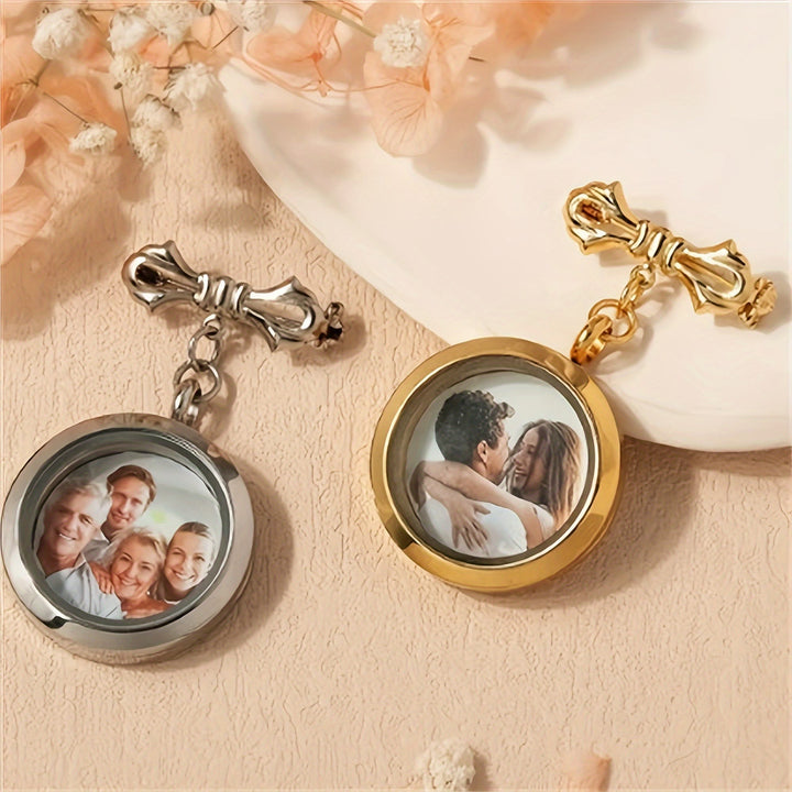 Personaliza tu broche de lazo con foto Broche de metal conmemorativo