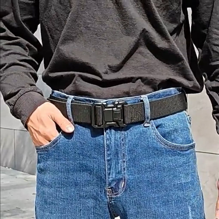Cinturón táctico elástico de nailon de liberación rápida para hombre