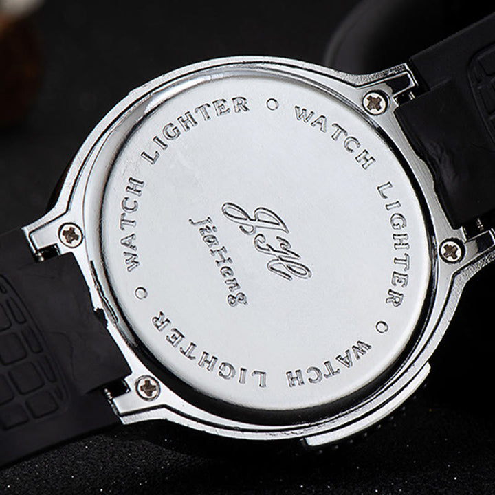 Encendedor de butano recargable de lujo con forma de reloj de pulsera