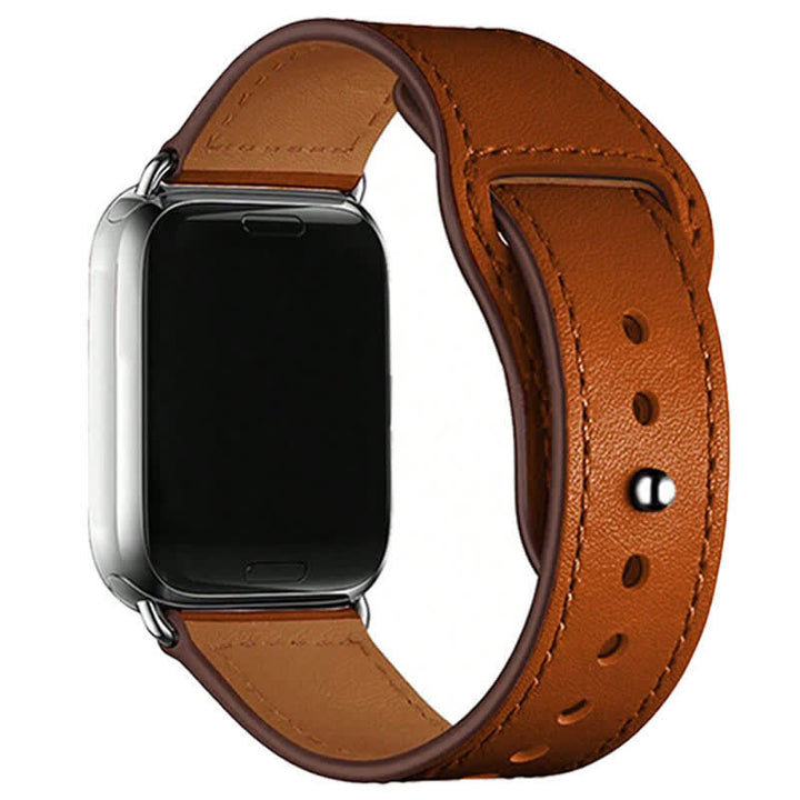 Correa de reloj de cuero con accesorios elegantes y atemporales
