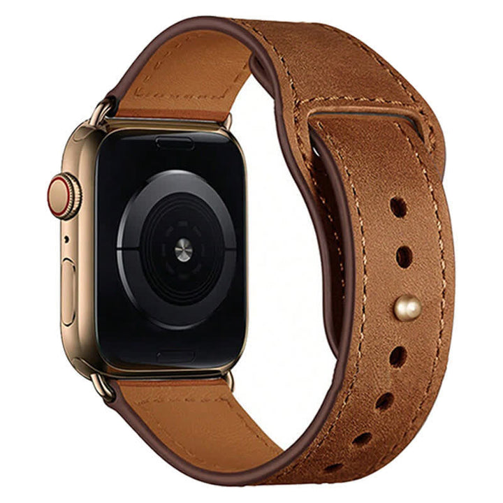 Correa de reloj de cuero con accesorios elegantes y atemporales