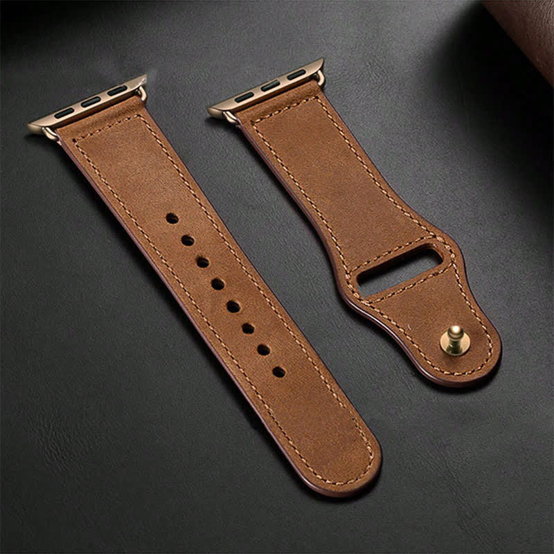 Correa de reloj de cuero con accesorios elegantes y atemporales