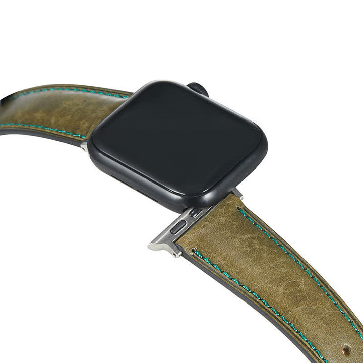 Correa de reloj de cuero genuino real pulido retro
