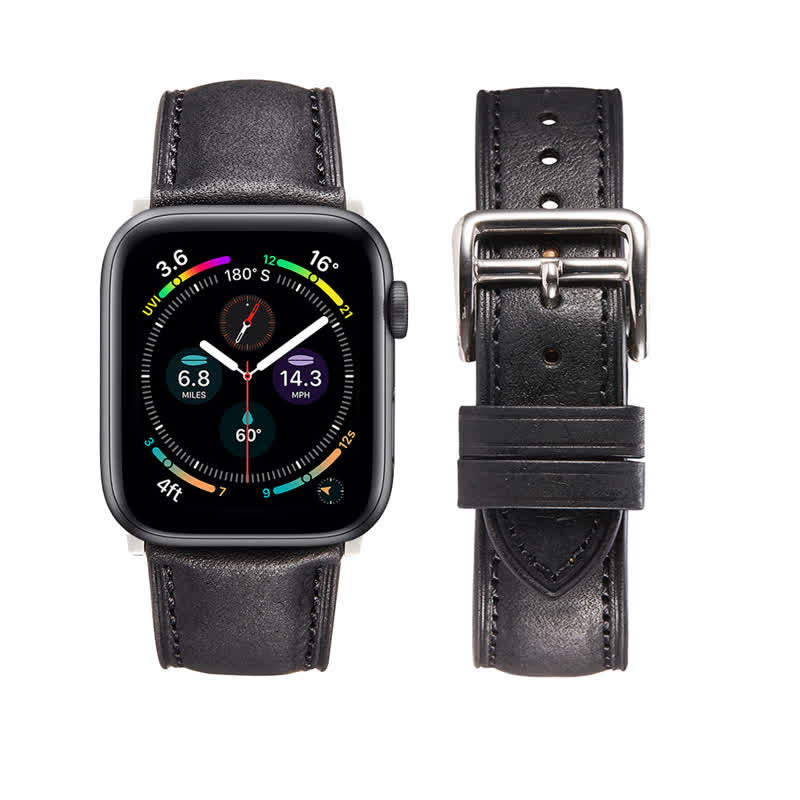 Correa de reloj de cuero genuino real pulido retro