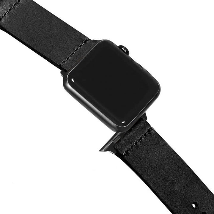 Correa de reloj de cuero genuino con tres anillos única
