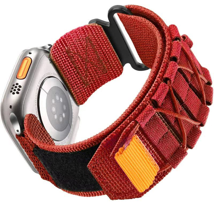 Correa de reloj táctica de nailon con un solo lazo y velcro para exteriores
