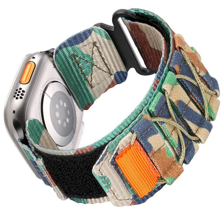Correa de reloj táctica de nailon con un solo lazo y velcro para exteriores