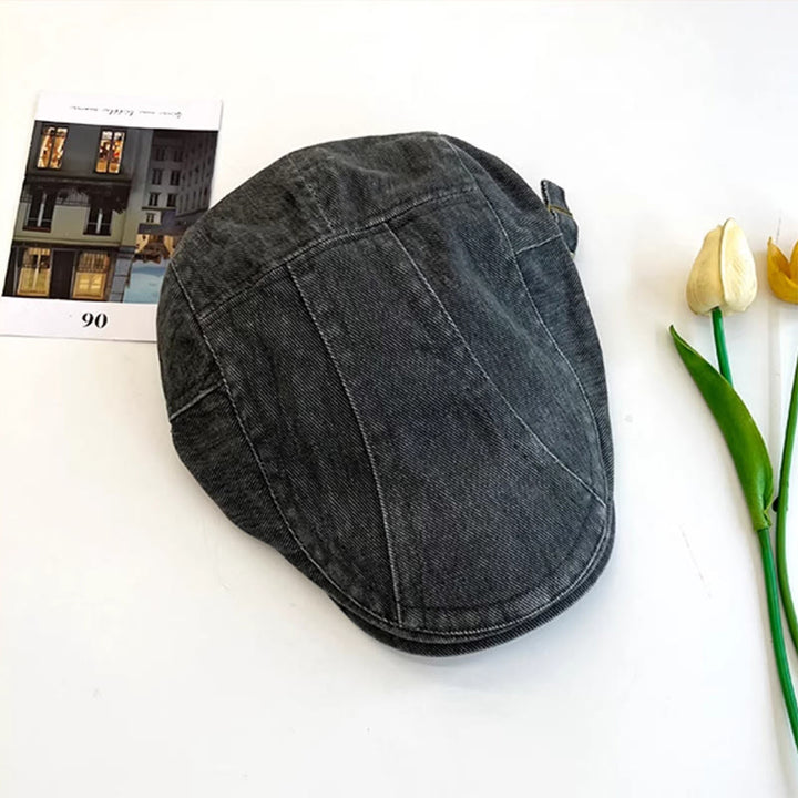 Boina de algodón lavado con diseño de vaquero estilo vendedor de periódicos retro estadounidense