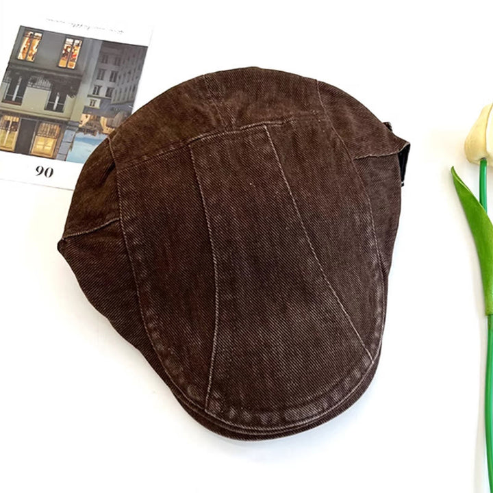 Boina de algodón lavado con diseño de vaquero estilo vendedor de periódicos retro estadounidense