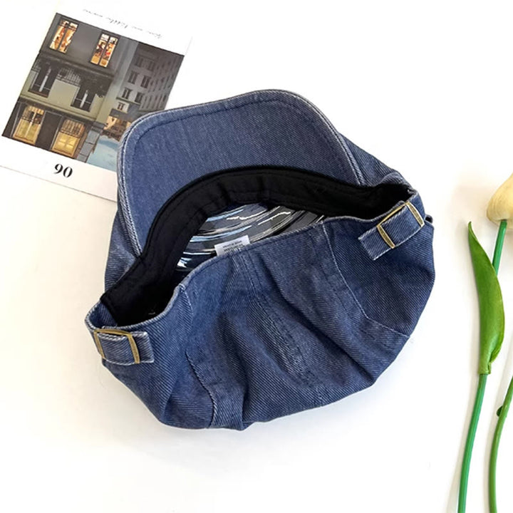 Boina de algodón lavado con diseño de vaquero estilo vendedor de periódicos retro estadounidense