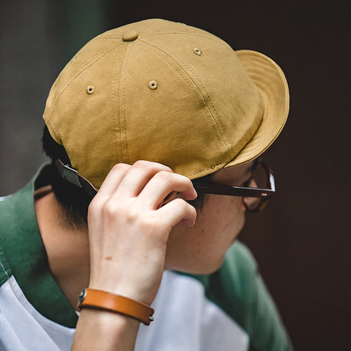 Gorra de boina octogonal de ala corta de mezclilla informal para hombre