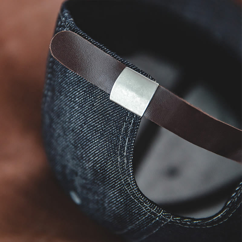 Gorra de boina octogonal de ala corta de mezclilla informal para hombre