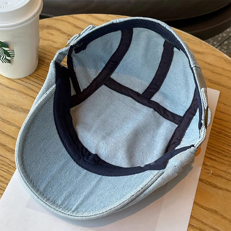 Boina plana ajustable de mezclilla clásica - image 7