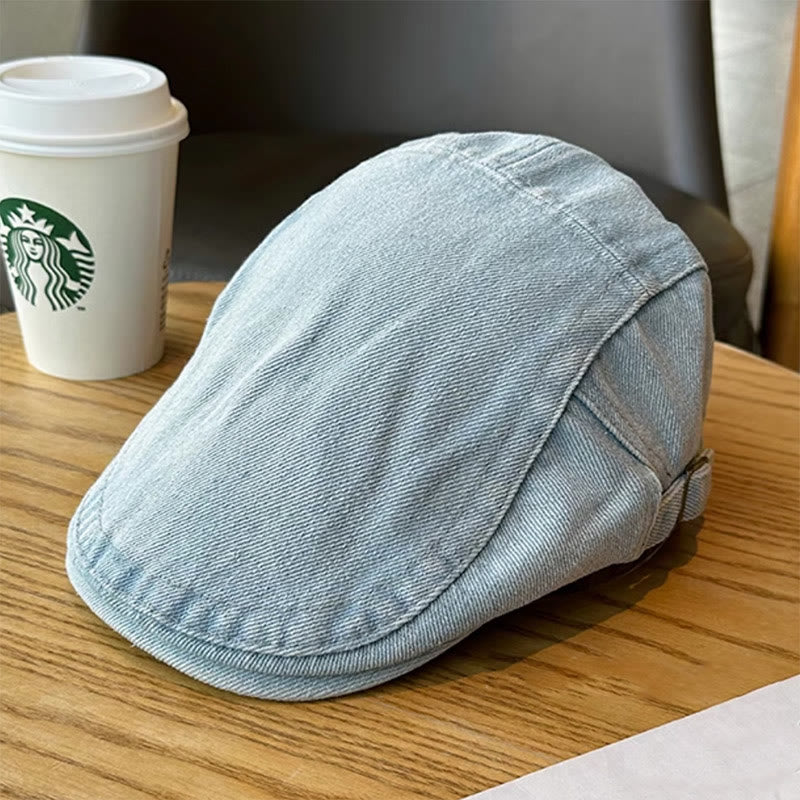 Boina plana ajustable de mezclilla clásica - image 6