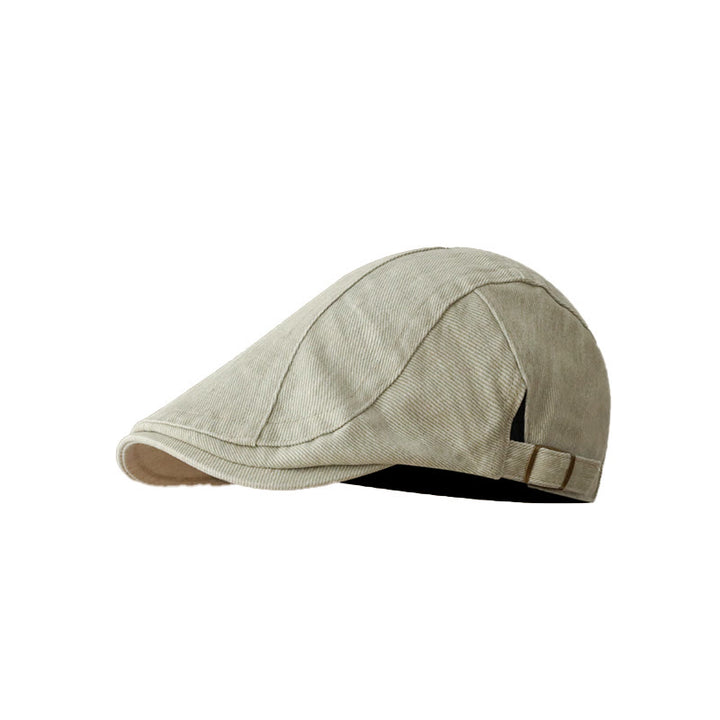 Gorra plana estilo vendedor de periódicos de mezclilla de moda