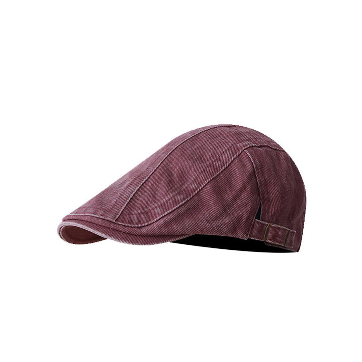 Gorra plana estilo vendedor de periódicos de mezclilla de moda