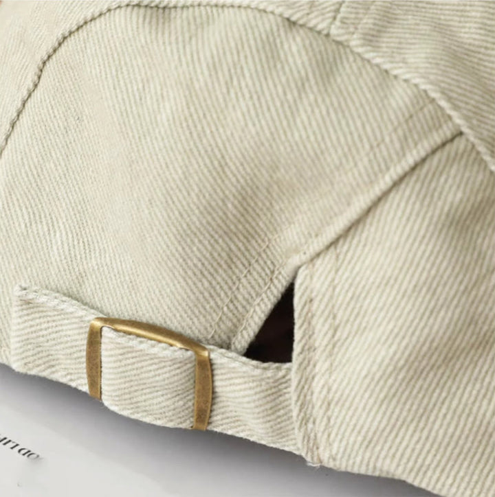 Gorra plana estilo vendedor de periódicos de mezclilla de moda