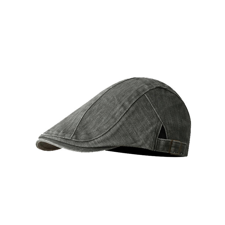 Gorra plana estilo vendedor de periódicos de mezclilla de moda