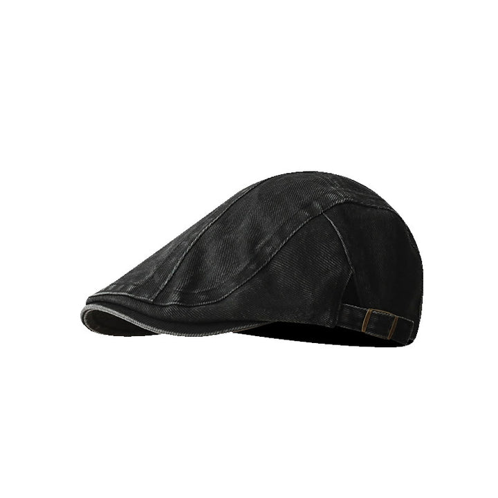 Gorra plana estilo vendedor de periódicos de mezclilla de moda