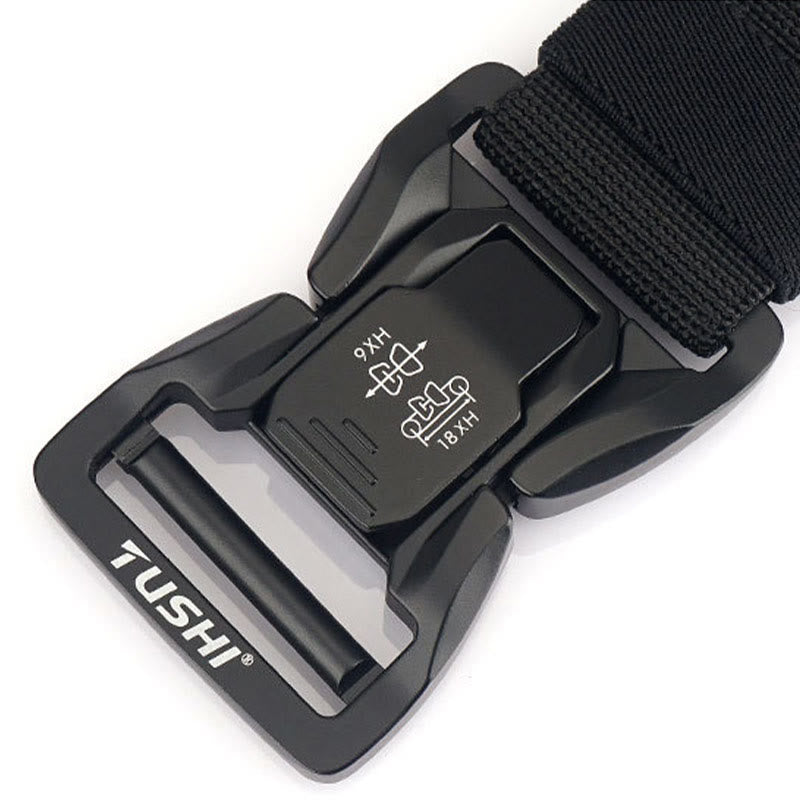 Cinturón táctico para exteriores para hombre con cintura elástica de liberación rápida