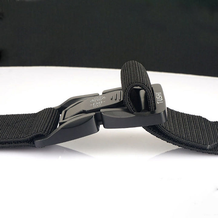 Cinturón táctico para exteriores para hombre con cintura elástica de liberación rápida